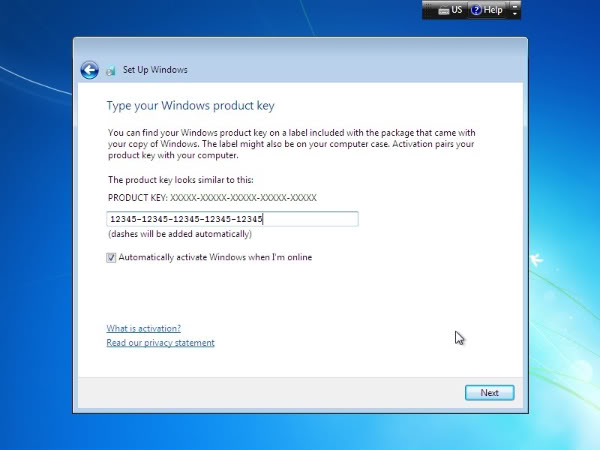 Windows install 8